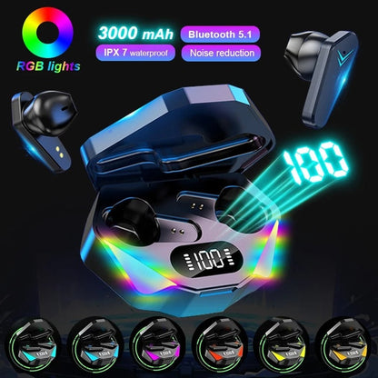 X15 TWS Wireless Gaming Earbuds with LED Display